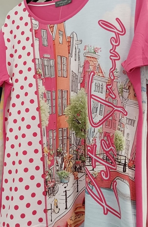 Camiseta algodón rosa - Imagen 2
