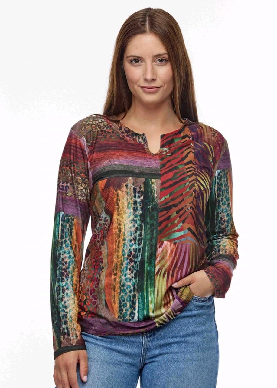 Camiseta animal print colores - Imagen 1