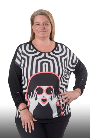 Camiseta chica gafas - Imagen 1