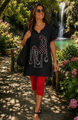 Camiseta chicas con trenzas - Imagen 1