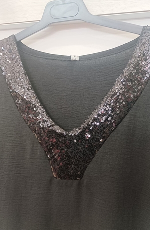 Conjunto 2 piezas lentejuelas negras - Imagen 2