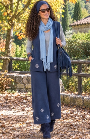 Conjunto chaleco y pantalón azul - Imagen 1
