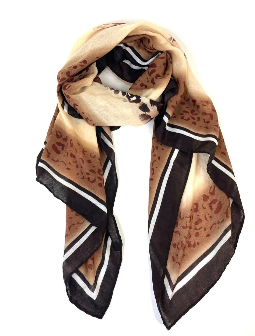 Foulard animal print marrones - Imagen 1