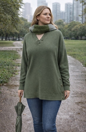 Jersey tipo capa moda curvy - Imagen 1