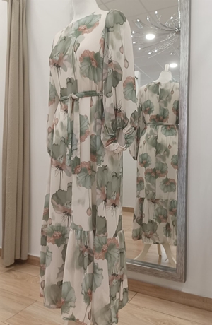 Vestido amapolas verde - Imagen 1