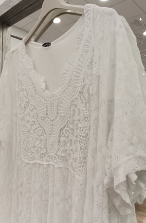Vestido blanco ibicenco - Imagen 2