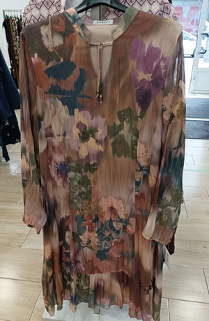 Vestido de gasa acuarela - Imagen 2