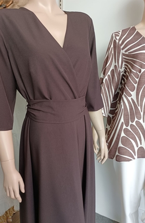 Vestido largo marrón chocolate Gabeira - Imagen 2